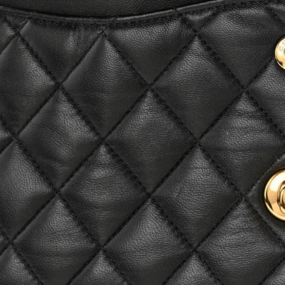 Chanel Lambskin Quilted Medium Double Flap Black 12 of 12