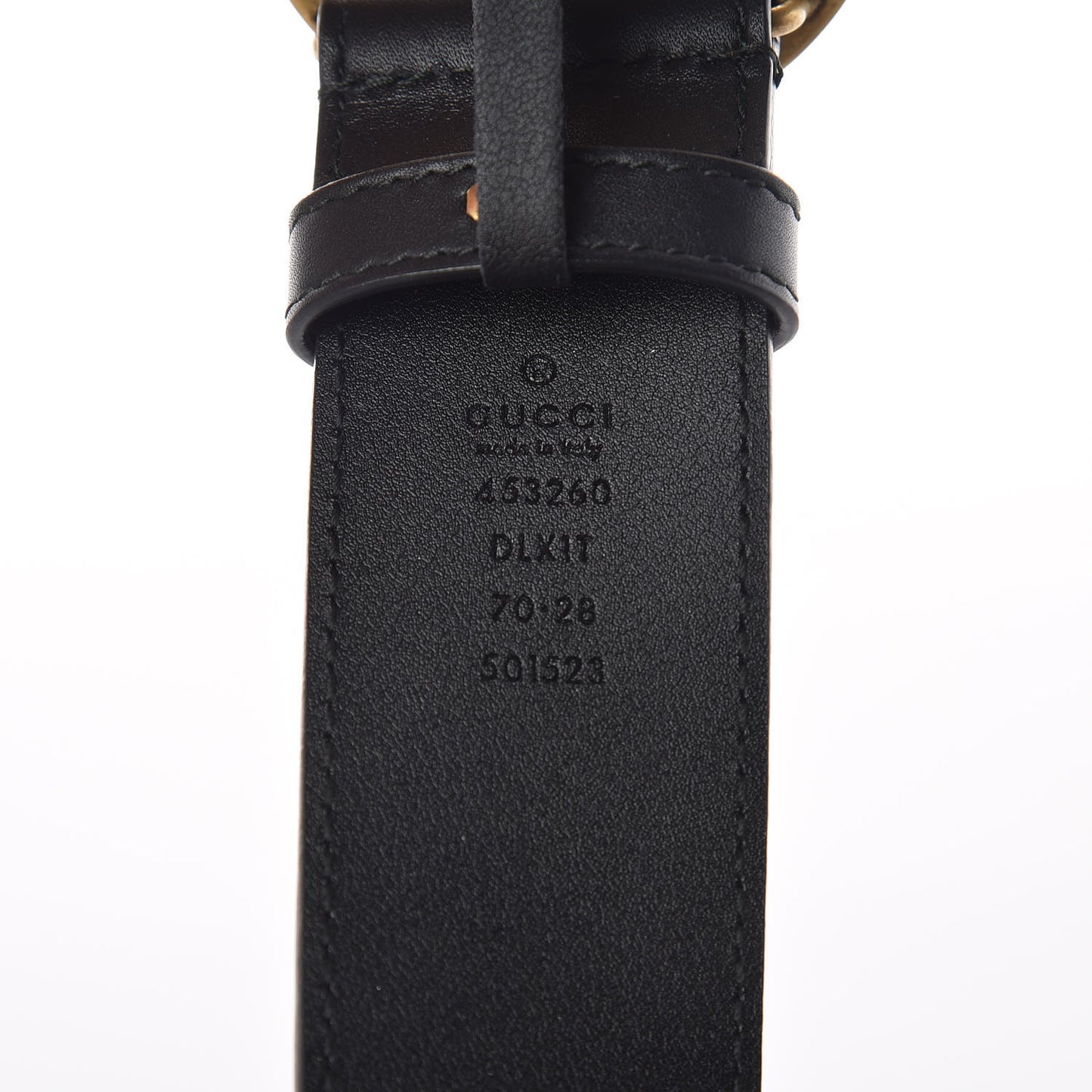 Moon Calfskin Pearl Double G 40mm Belt 70 28 Black Cream