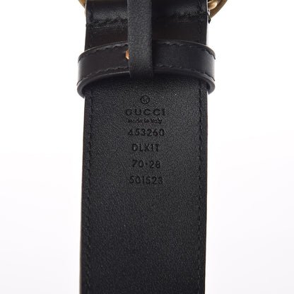 Gucci Moon Calfskin Pearl Double G 40mm Belt 70 28 Black Cream 4 of 6