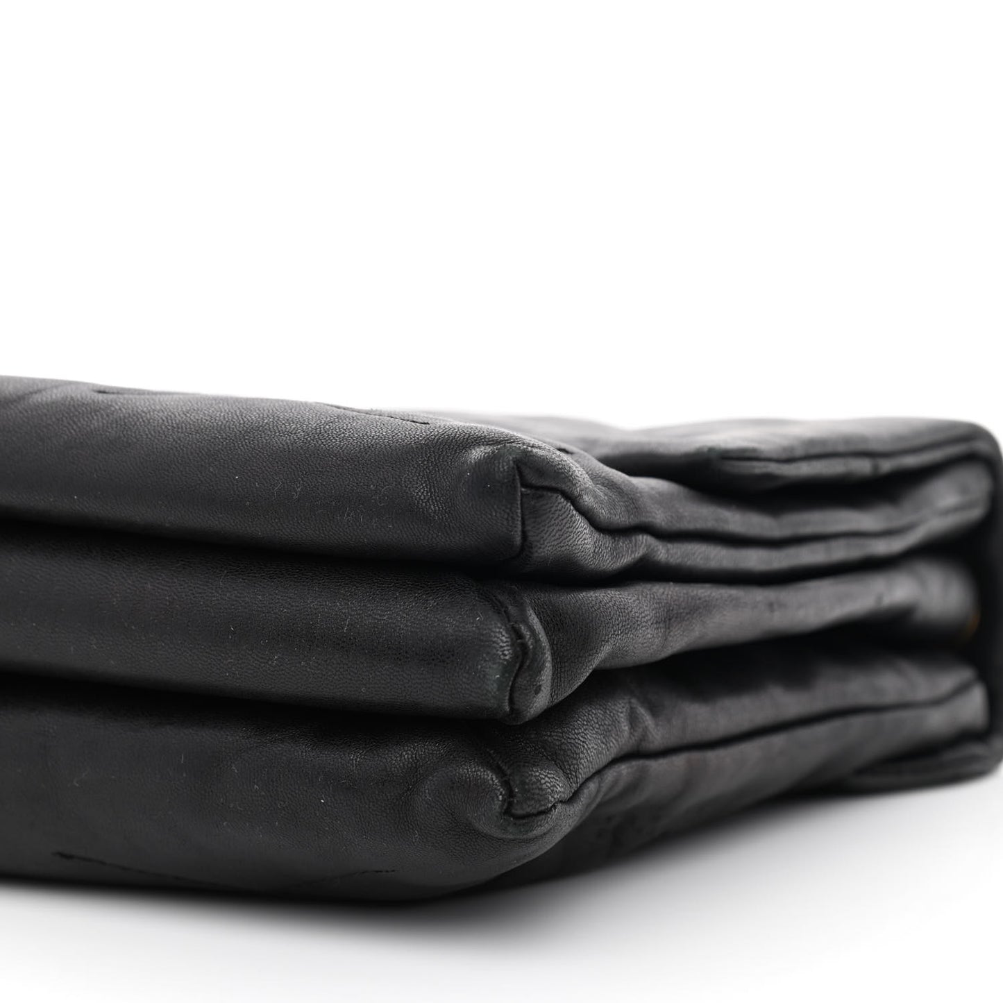 Lambskin Quilted Medium Sugar Flap Shoulder Bag Black