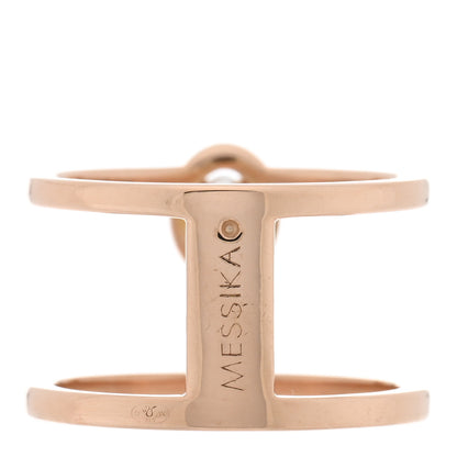 Messika 18K Pink Gold Diamond Glamazone 2 Row Ring 49 5 3 of 4