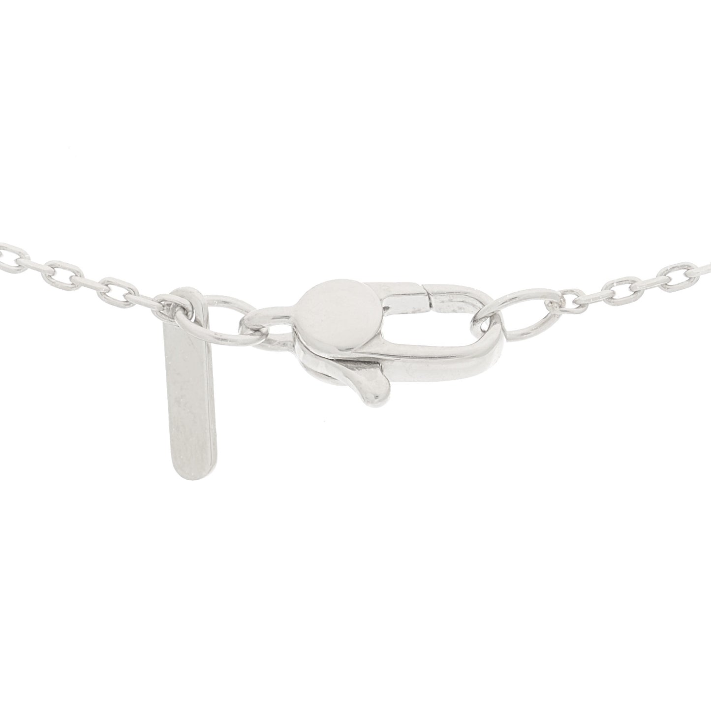18K White Gold Diamond 10mm Icon Twirl Pendant Necklace