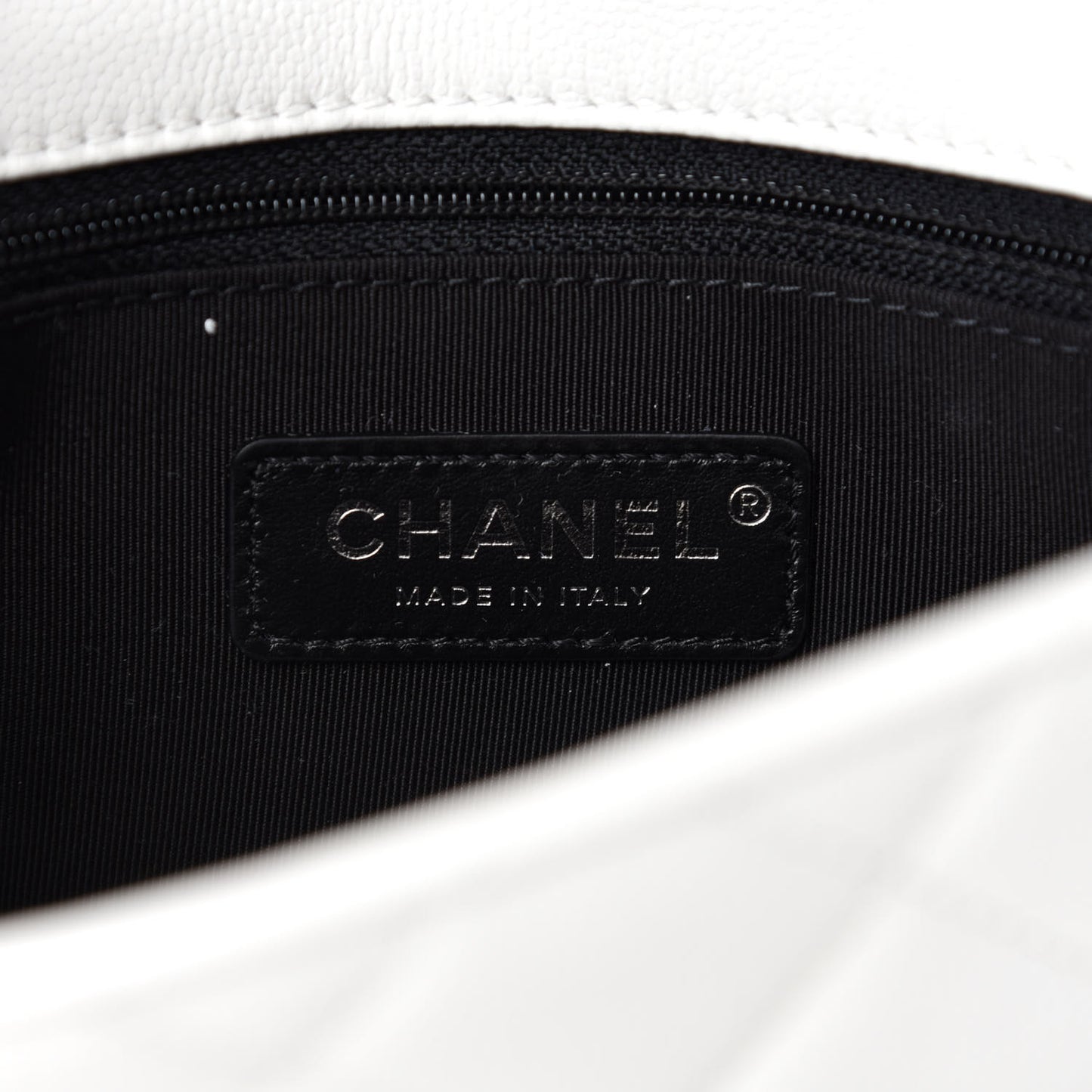 Caviar Quilted My Everything Small Flap White Black