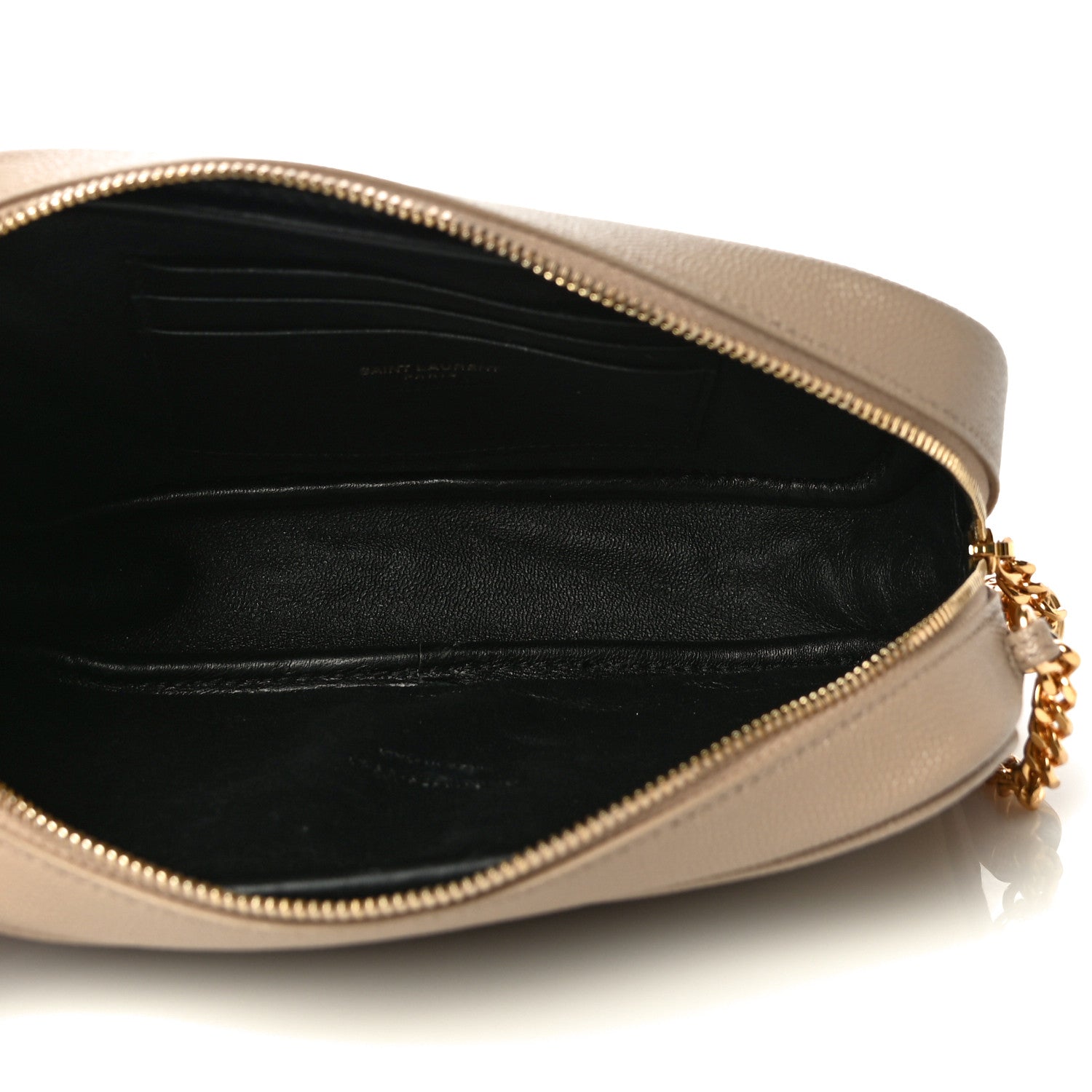 Saint Laurent Grain De Poudre Matelasse Monogram Mini Lou Camera Bag Dark Beige 5 of 10