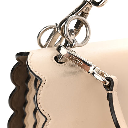 Fendi Vitello Liberty Lucido Flowers and Bows Scalloped Studded Kan I Shoulder Bag Camelia Black Cherry 11 of 16