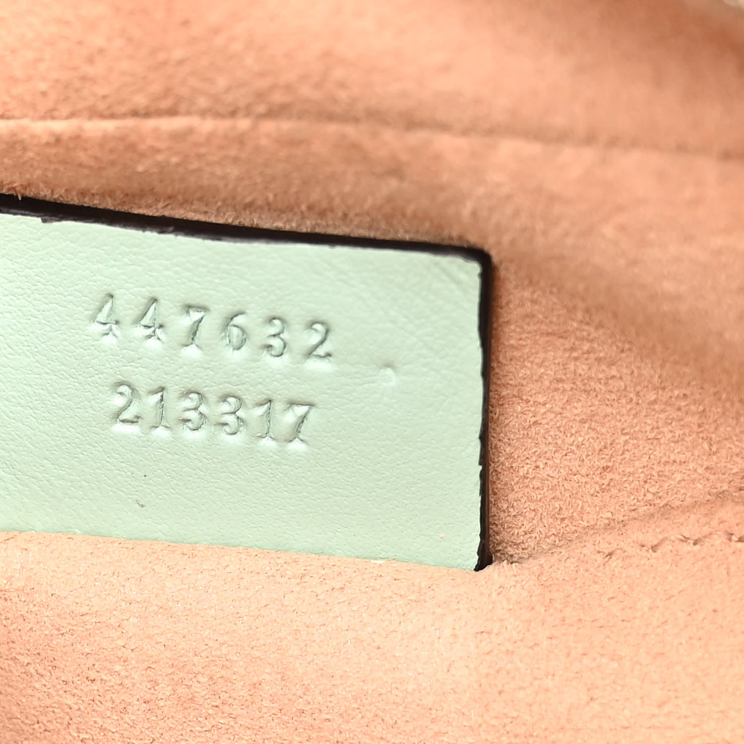 Gucci Calfskin Matelasse Diagonal Small GG Marmont Chain Shoulder Bag Multicolor Pastel 7 of 10