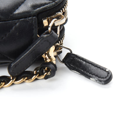 Chanel Lambskin Quilted Small Clutch With Chain Black 9 of 18