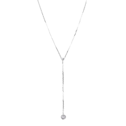 Cartier 18K White Gold Diamond LOVE Drop Necklace 1 of 6