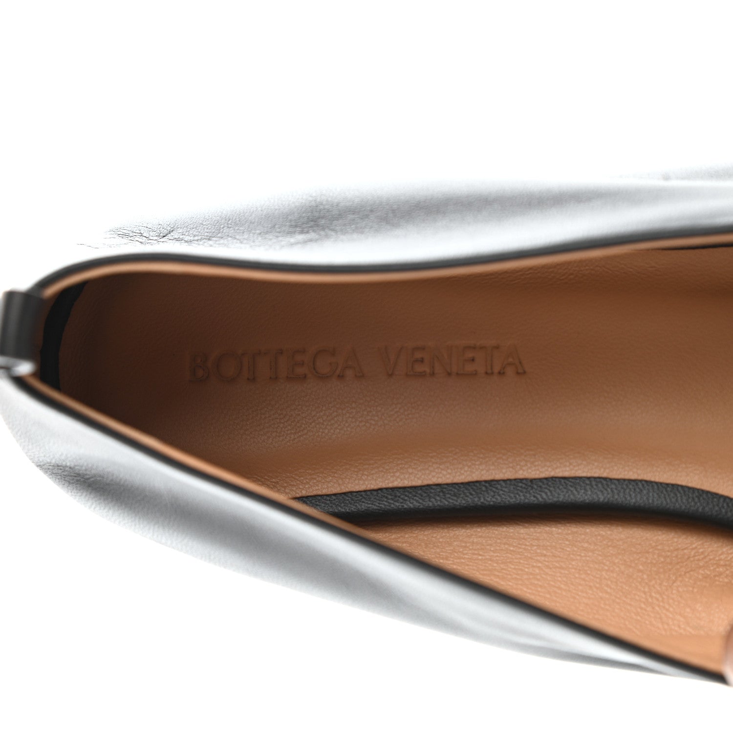 Bottega Veneta Nappa Almond Flats 38 Black 6 of 8
