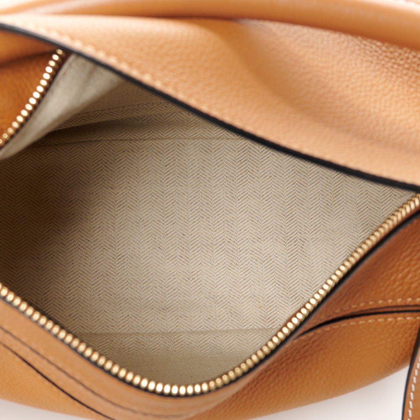 Grained Calfskin Small Puzzle Bag Tan