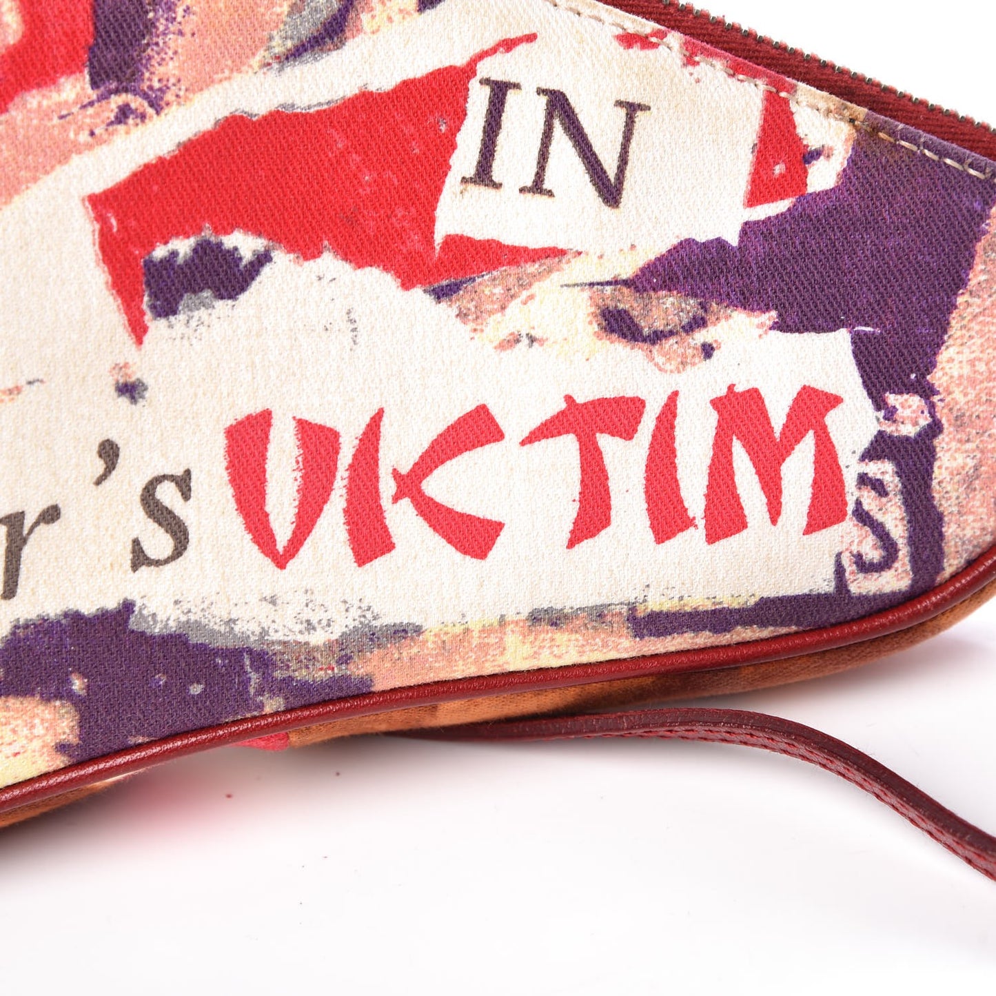 Canvas Le Victim Mini Saddle Pochette Red