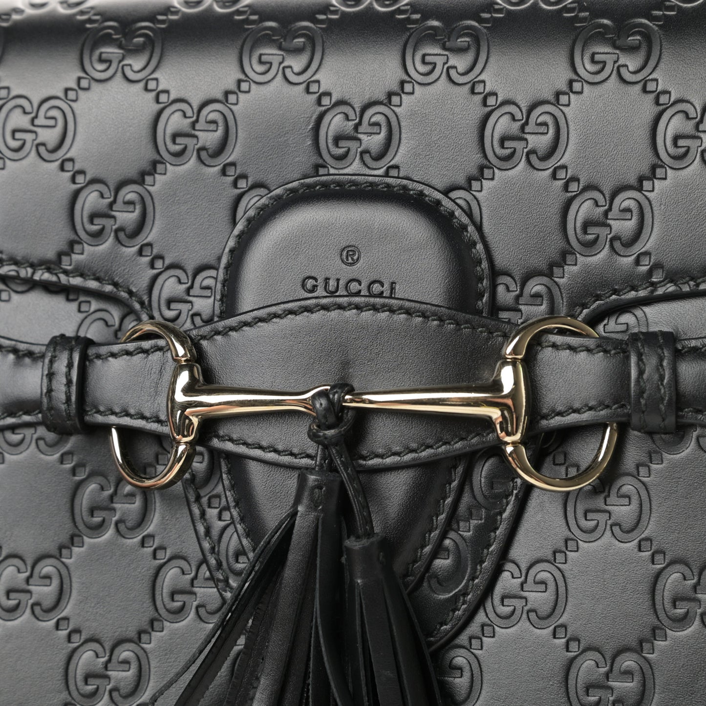 Guccissima Large Emily Chain Shoulder Bag Black