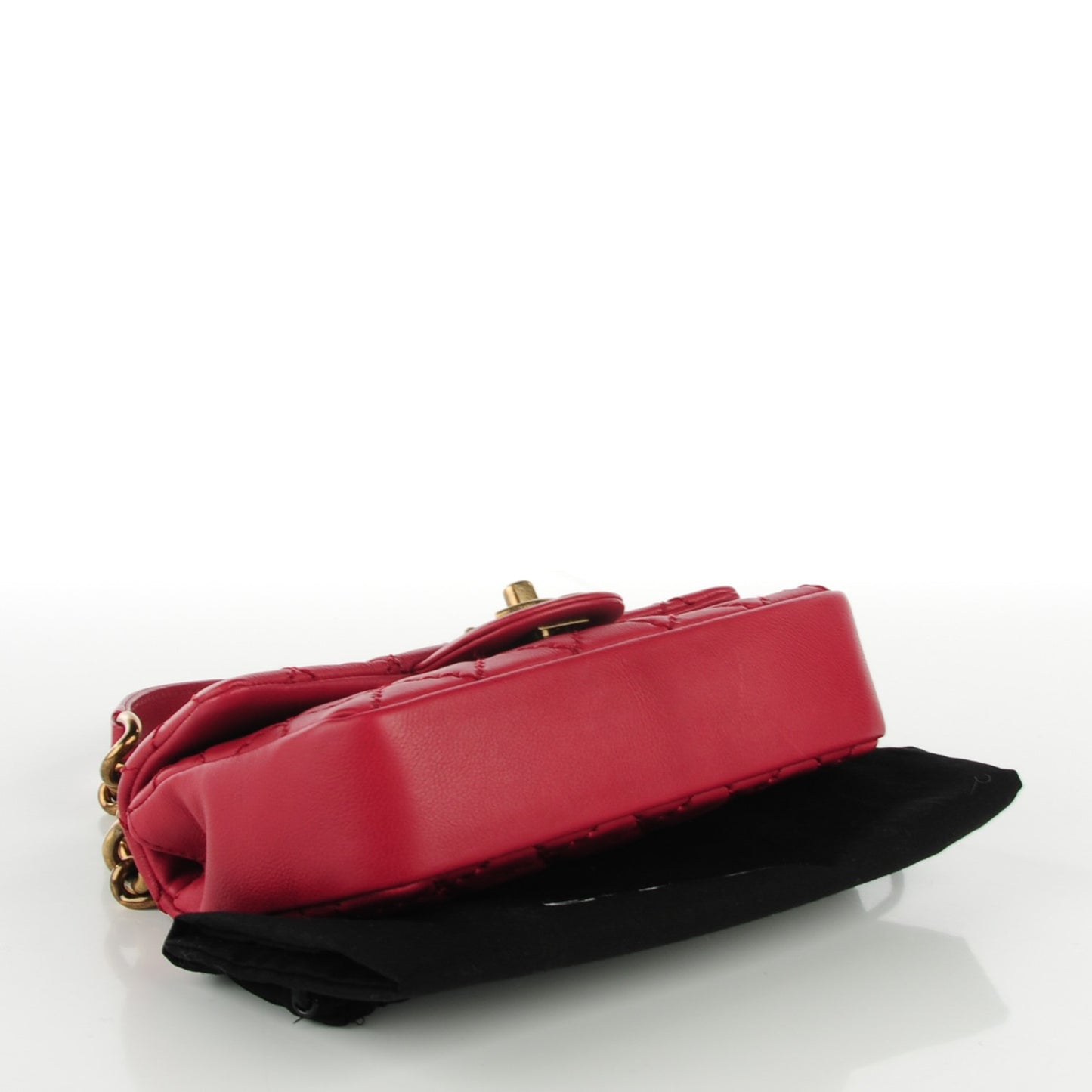 Calfskin Quilted Mini Urban Day Flap Red