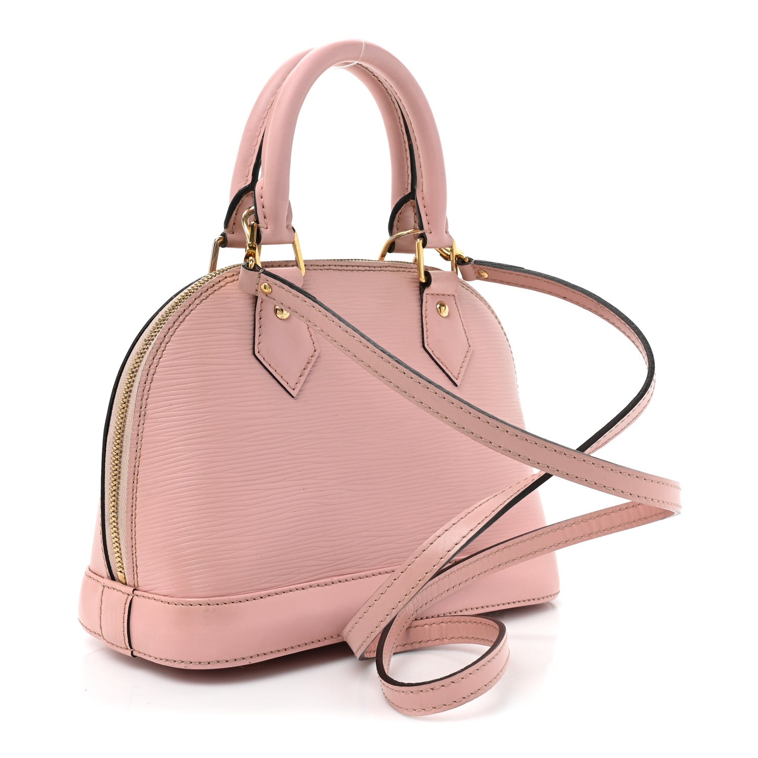 Louis Vuitton Epi Blooming Flowers Alma BB Rose Ballerine 3 of 19