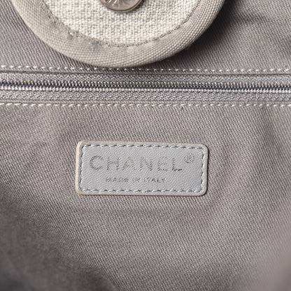 Chanel Canvas Large Deauville Tote Grey 7 of 11