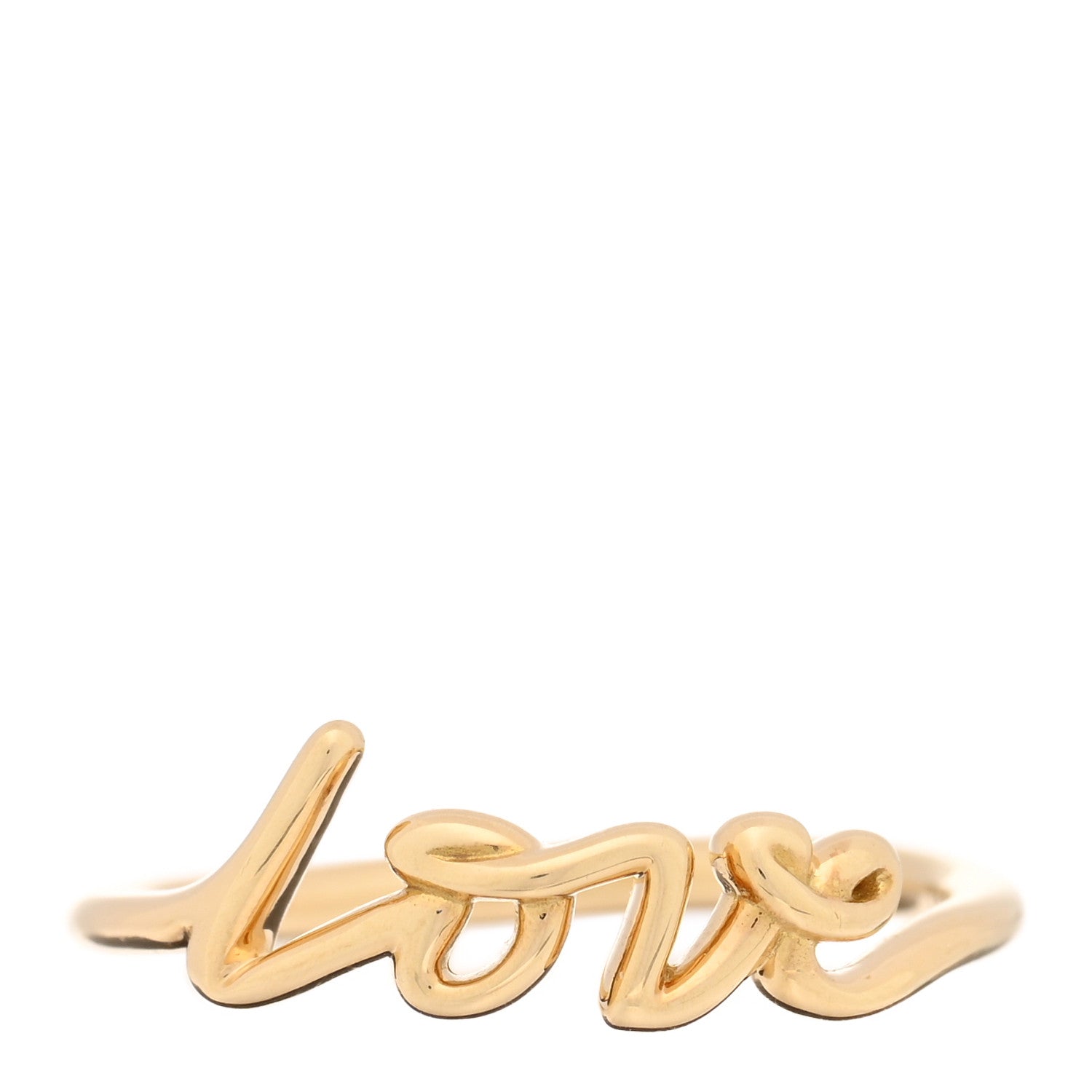 Tiffany 18K Yellow Gold Mini Paloma's Graffiti Love Ring 54 7 1 of 5