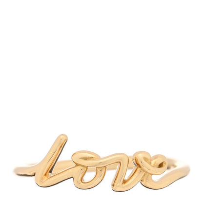 Tiffany 18K Yellow Gold Mini Paloma's Graffiti Love Ring 54 7 1 of 5
