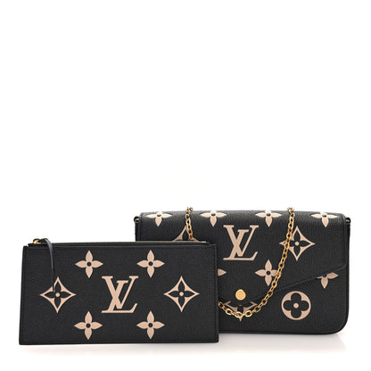 Louis Vuitton Empreinte Monogram Giant Felicie Pochette Black Beige 2 of 8