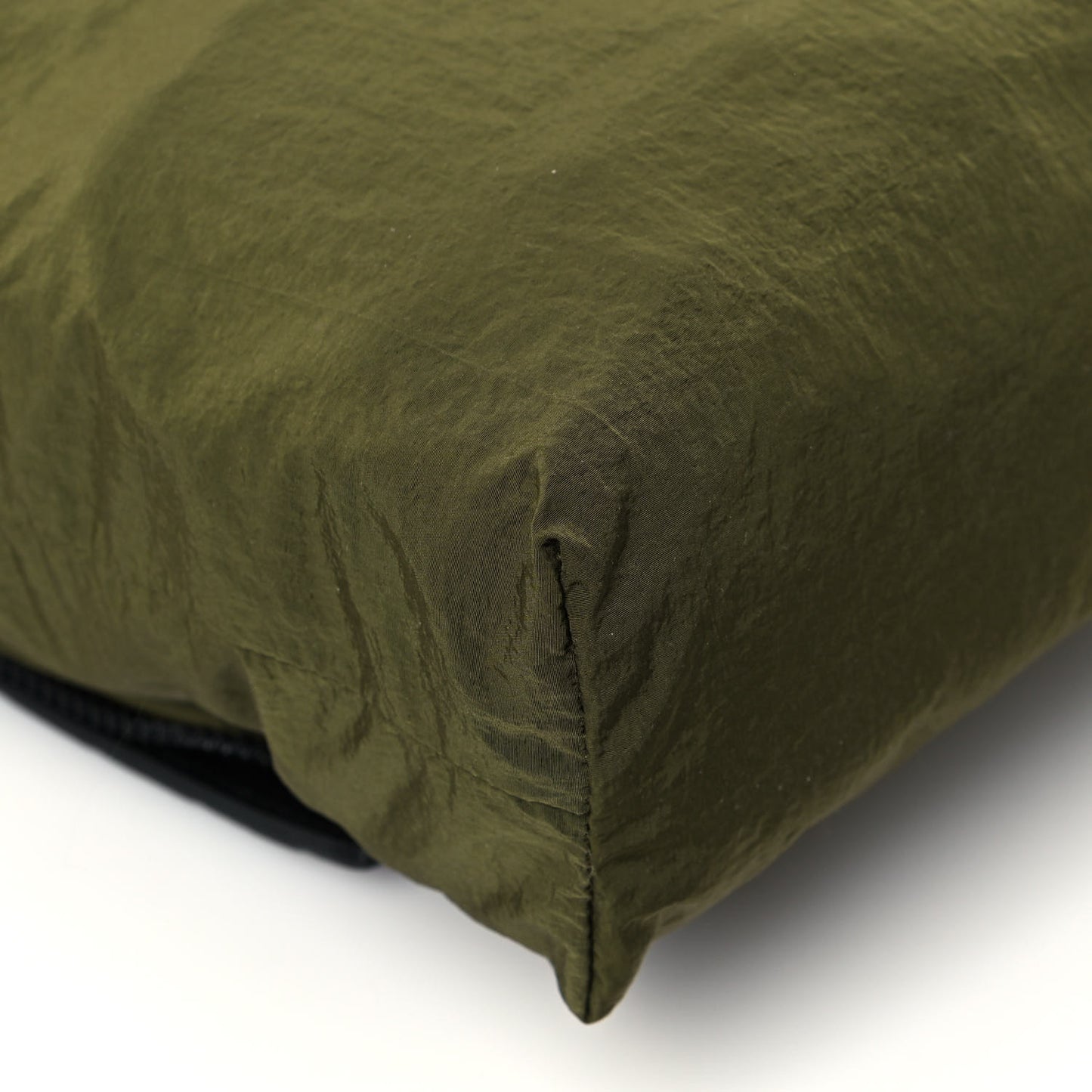Nylon Nappa Intrecciato Convertible Tote Khaki Black