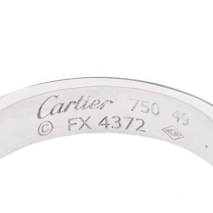Cartier 18K White Gold 3.5mm LOVE Wedding Band Ring 49 4.75 4 of 4