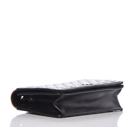 Chanel Calfskin Quilted Small Ballerine Flap Black Beige 4 of 9