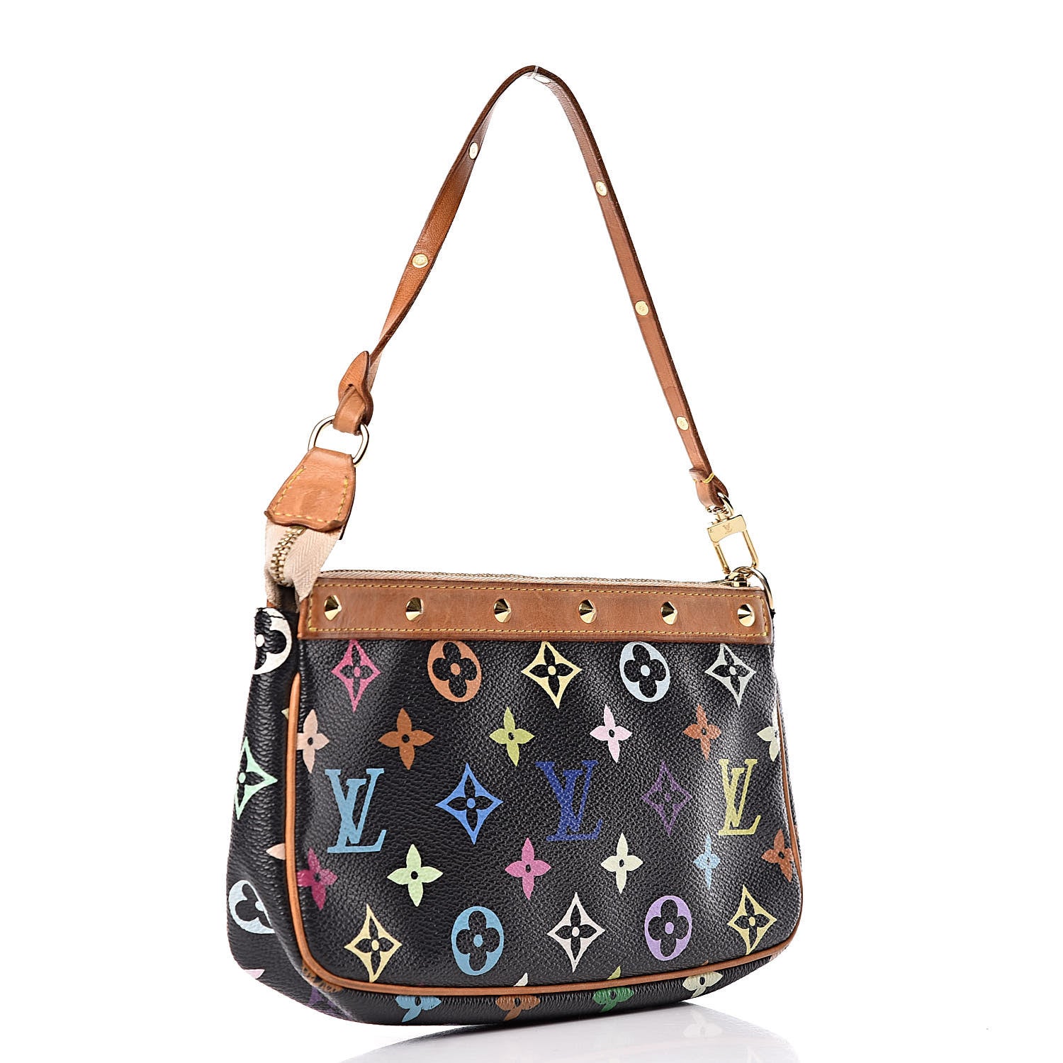 Louis Vuitton Monogram Multicolor Pochette Accessories Black 3 of 13