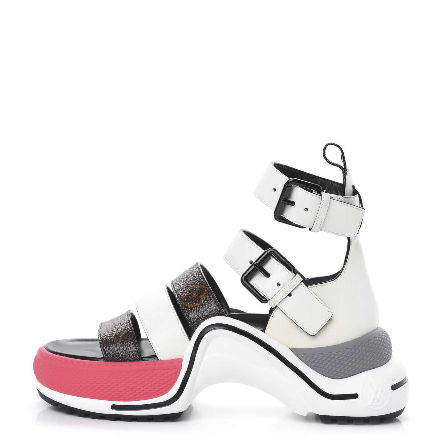 Patent Monogram LV Archlight Sandal 36 White