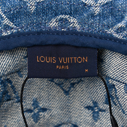 Louis Vuitton Monogram Denim Fringe Bob Bucket Hat M Blue 6 of 7