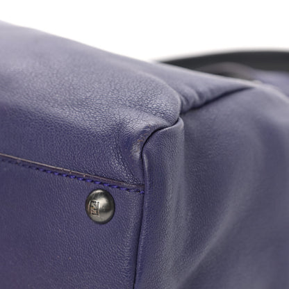 Fendi Goatskin Zucca Medium Peekaboo Iconic Satchel Purple 13 of 19