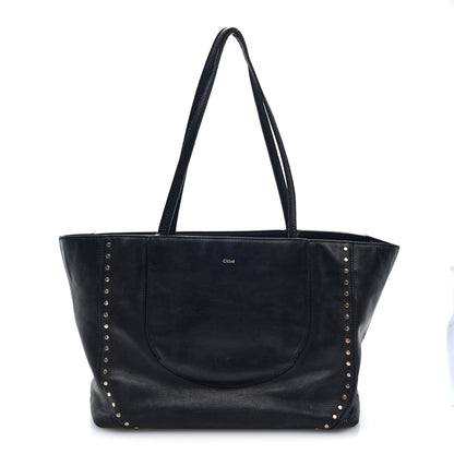 Chloe Calfskin Studded Isa Tote Black 1 of 10