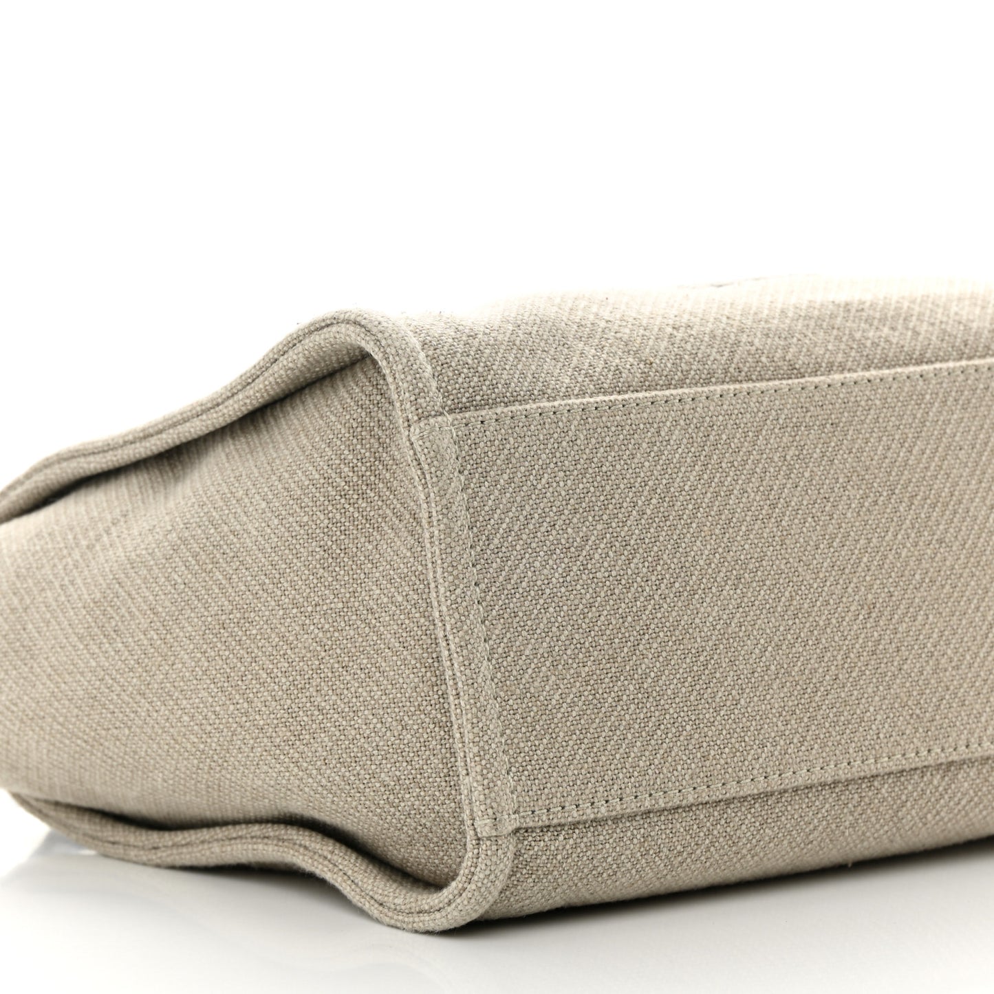 Mixed Fibers Small Deauville Tote Beige Black