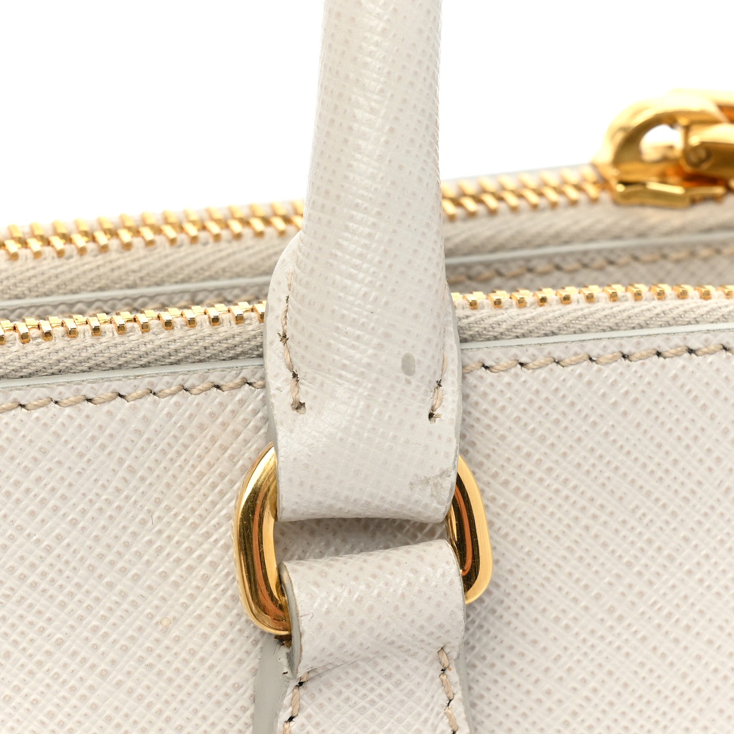 Prada Saffiano Small Galleria Double Zip Tote Talco 13 of 18