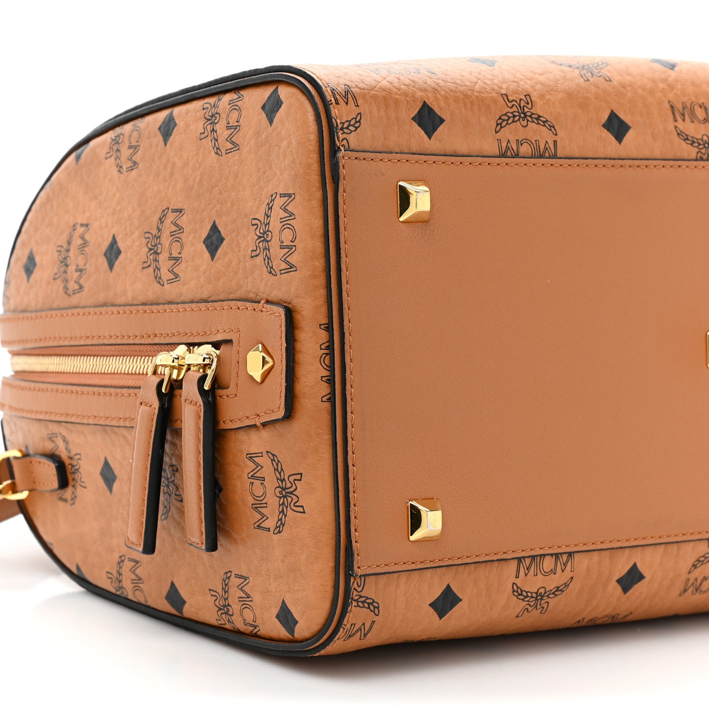 Visetos Medium Boston Bag Cognac