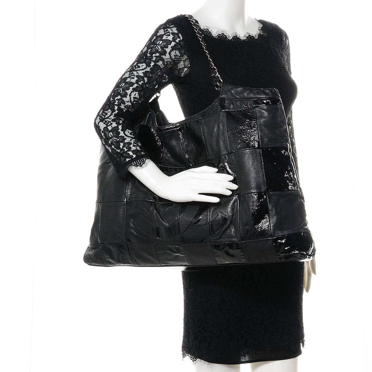 Chanel Patent Patchwork Brooklyn Large Tote 2 of 7