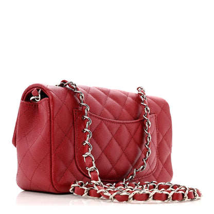 Chanel Caviar Quilted Mini Rectangular Flap Dark Red 3 of 11