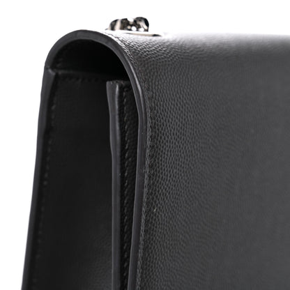 Saint Laurent Grain De Poudre Medium Classic Monogram Kate Satchel Earth Grey 12 of 15