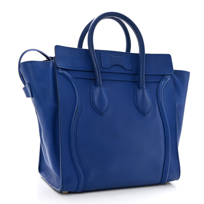 Celine Smooth Calfskin Mini Luggage Royal Blue 3 of 12