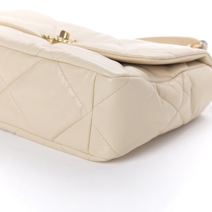 Chanel Goatskin Quilted Large 19 Flap Beige 7 of 11