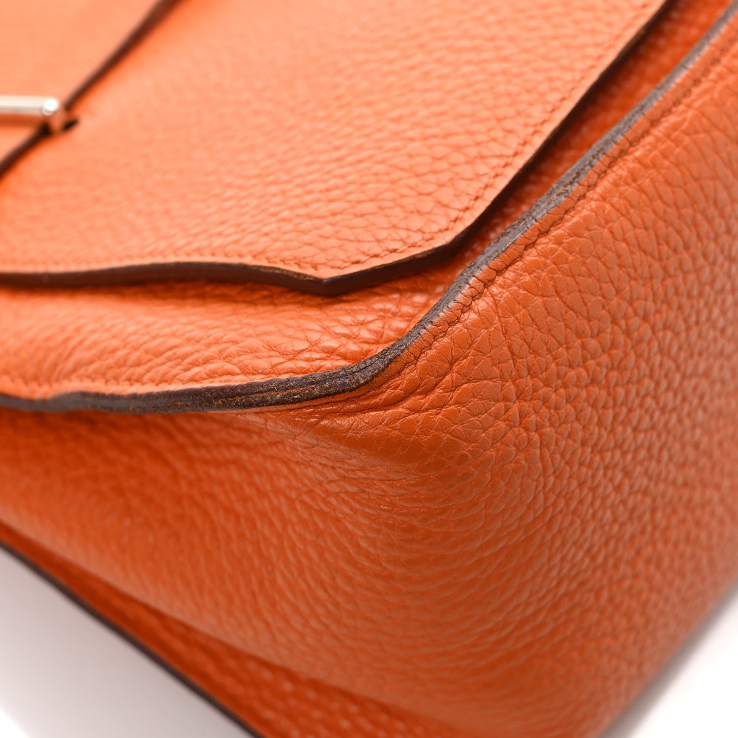 Hermes Taurillon Clemence Jypsiere 28 Orange 9 of 10