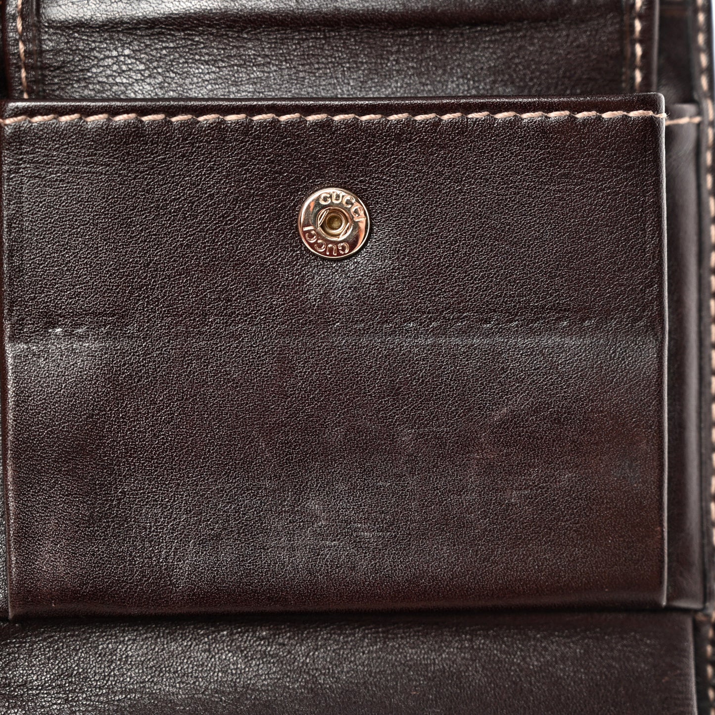Monogram Britt Tri Fold Wallet Dark Brown