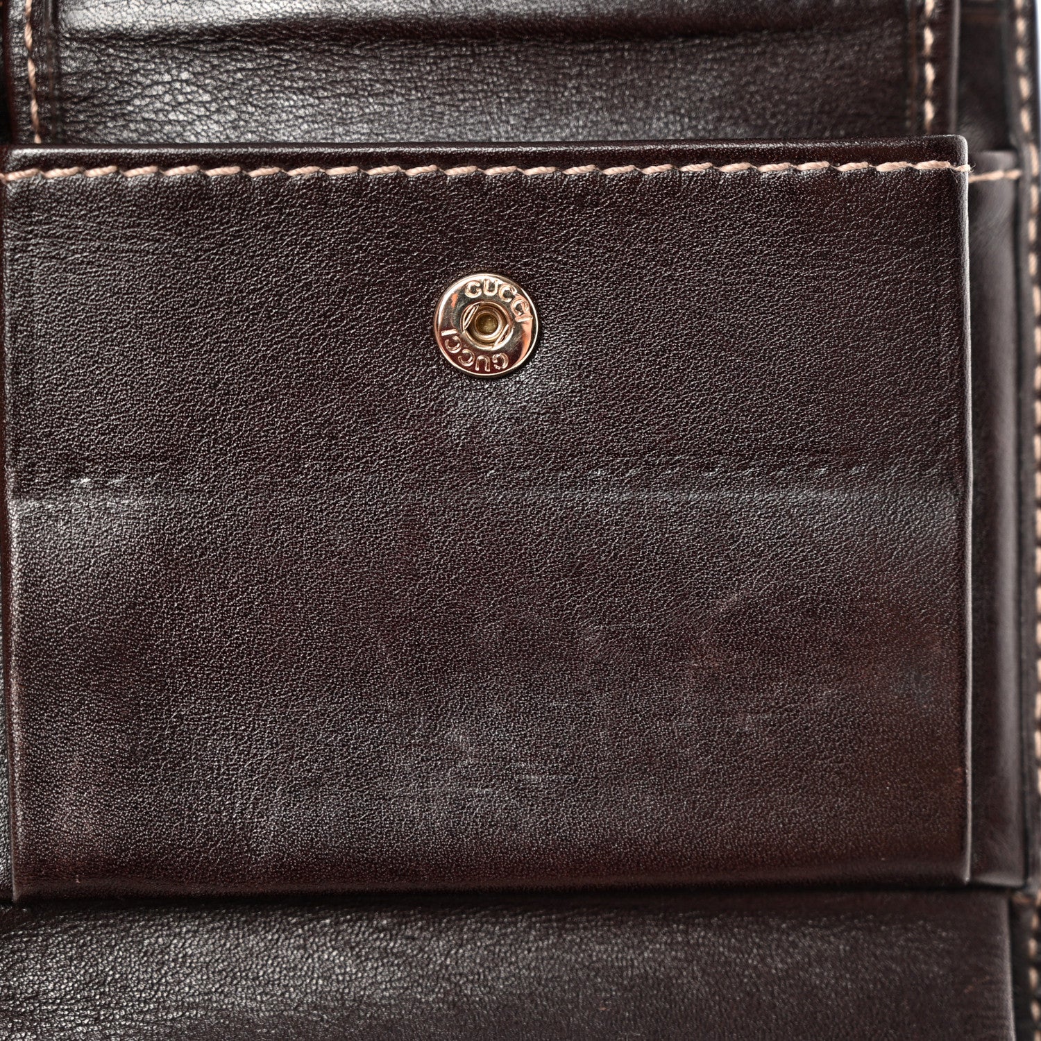 Gucci Monogram Britt Tri Fold Wallet Dark Brown 9 of 14