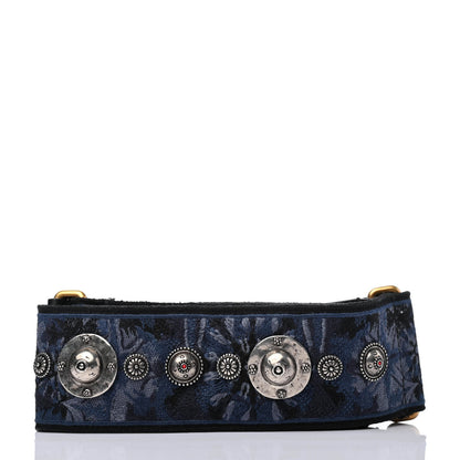 Christian Dior Canvas Embroidered Studded KaleiDiorscopic Adjustable Shoulder Strap Blue 2 of 4