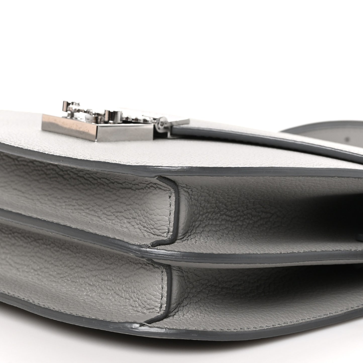 Grained Calfskin Patricia Park Avenue Crossbody Bag Arch Grey