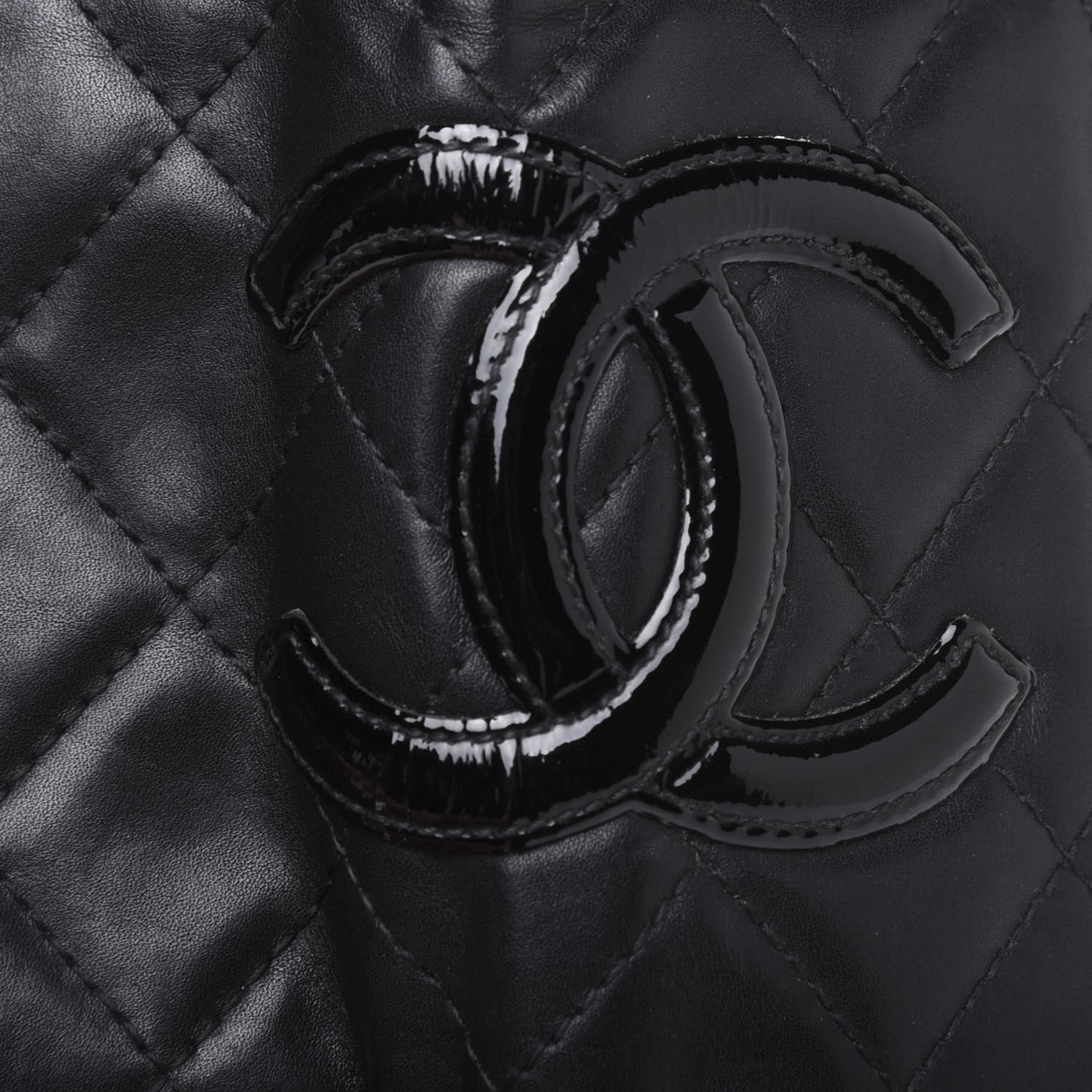 Calfskin Quilted Cambon 6 Key Holder Black