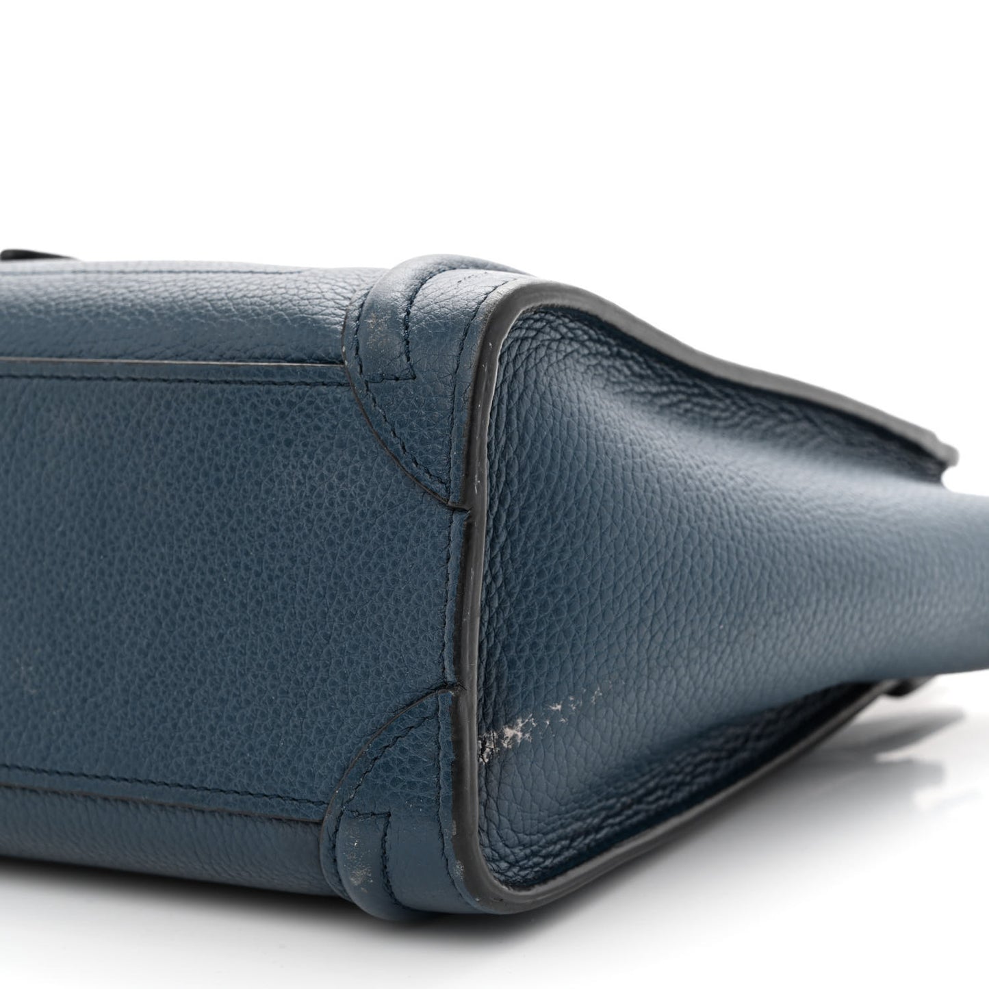 Baby Drummed Calfskin Nano Luggage Blue