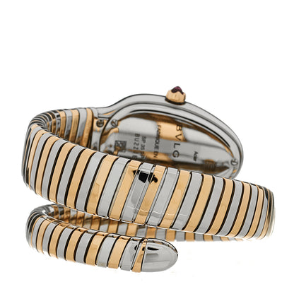 Bulgari Stainless Steel 18K Rose Gold Diamond Bezel 35mm Serpenti Tubogas Quartz Watch 3 of 5