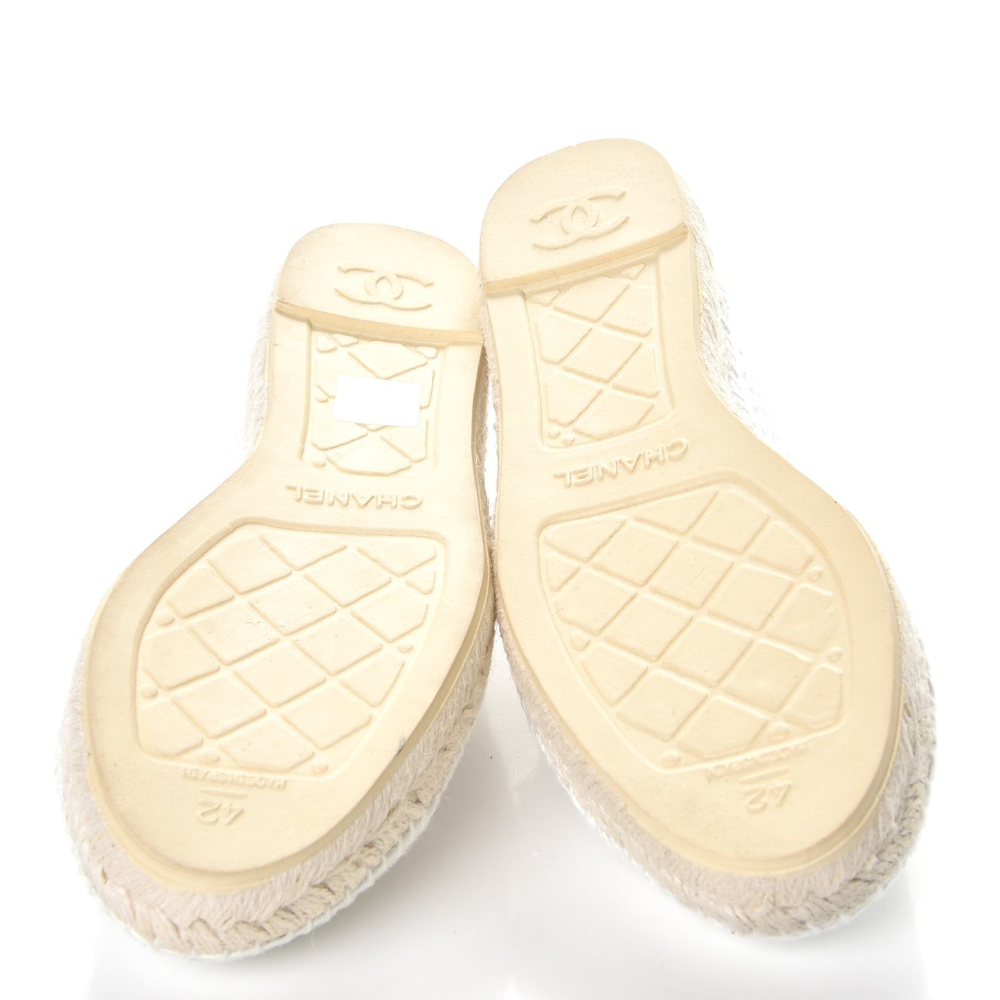 Tweed Patent CC Espadrilles 42 White