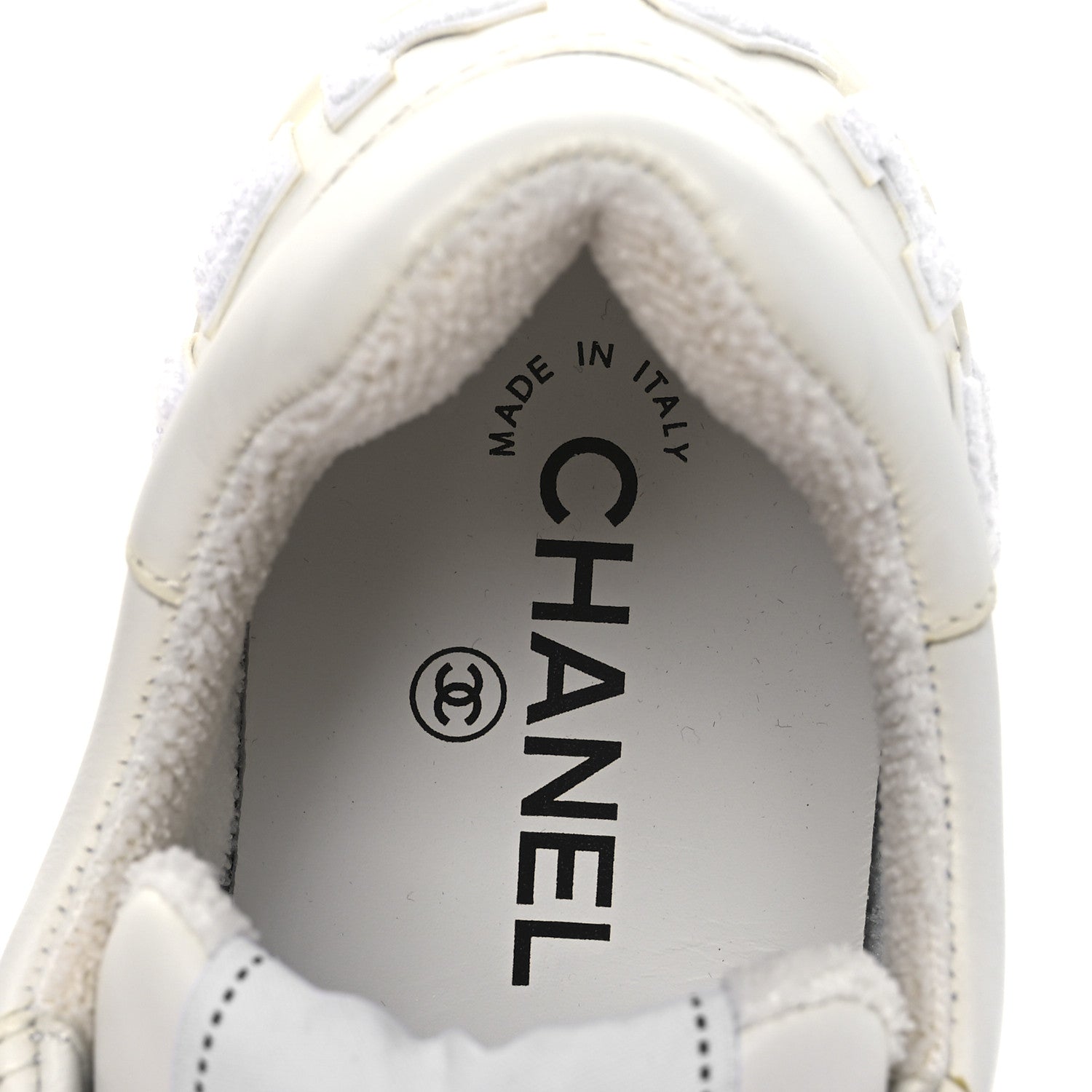 Chanel Calfskin Womens Logo Sneakers 38 White 9 of 11