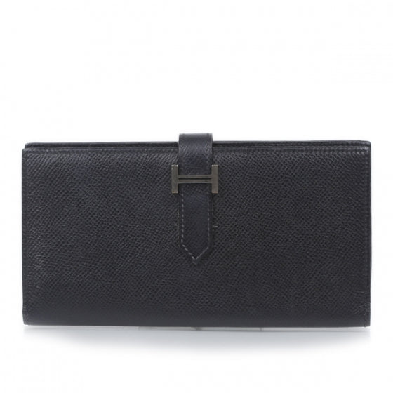 Epsom Leather Bearn Wallet Noir