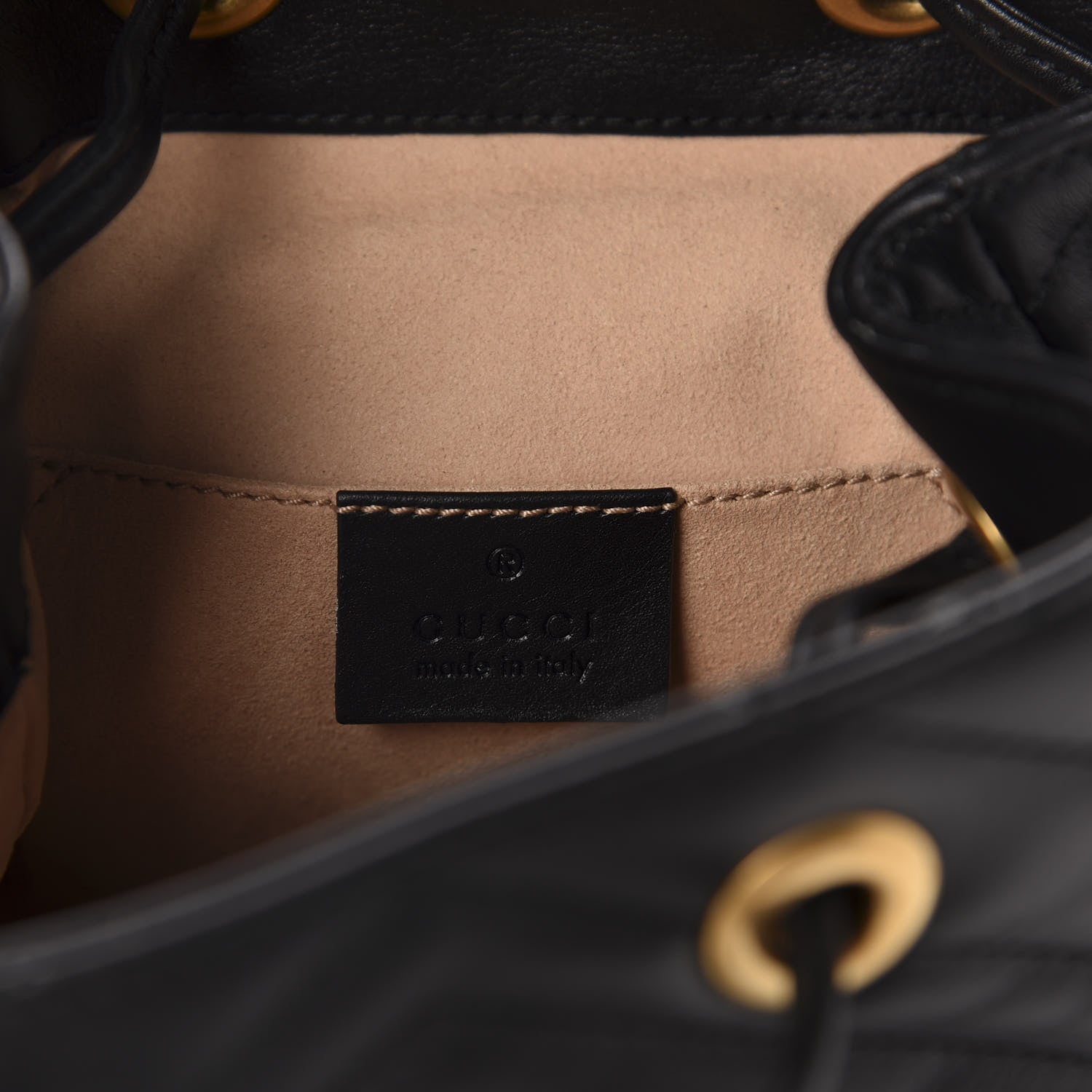Gucci Calfskin Matelasse GG Marmont Flap Backpack Black 7 of 9